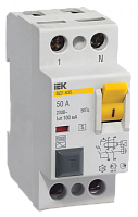 Выключатель дифференциальный (УЗО) ВД1-63S 2п 40А 300мА тип AC | код. MDV12-2-040-300 | IEK